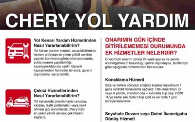 Chery 7/24 Yol Yardımı Hizmetiyle Kullanıcılarının Yanında
